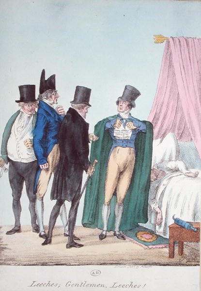 Leeches, Gentlemen, Leeches! by Edme Jean (after) Pigal
