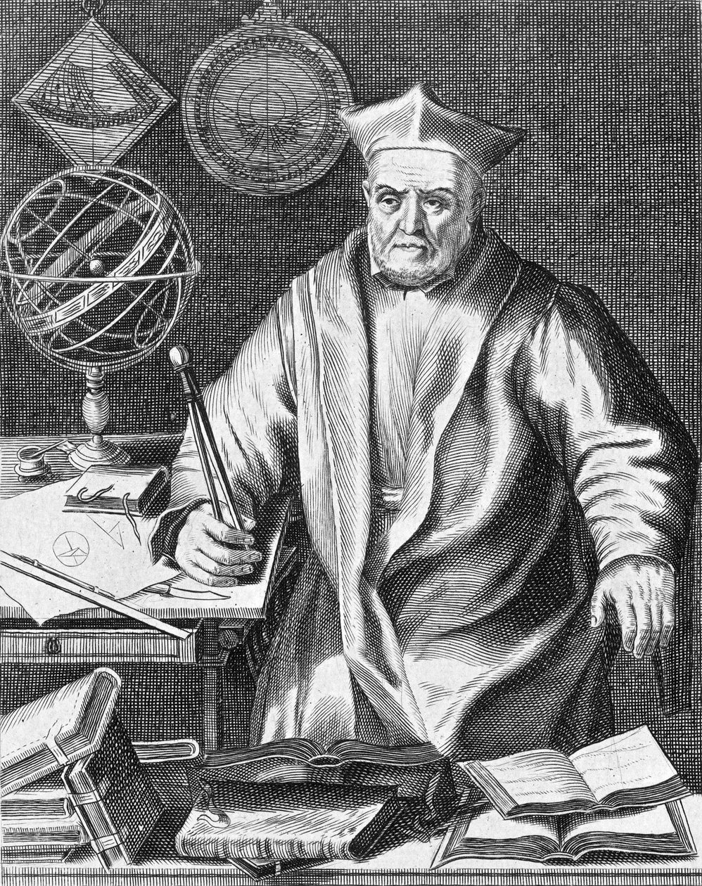 Christopher Clavius (1537-1612) Bavarian astronomer and mathematician, engraving by Edme de Boulonois