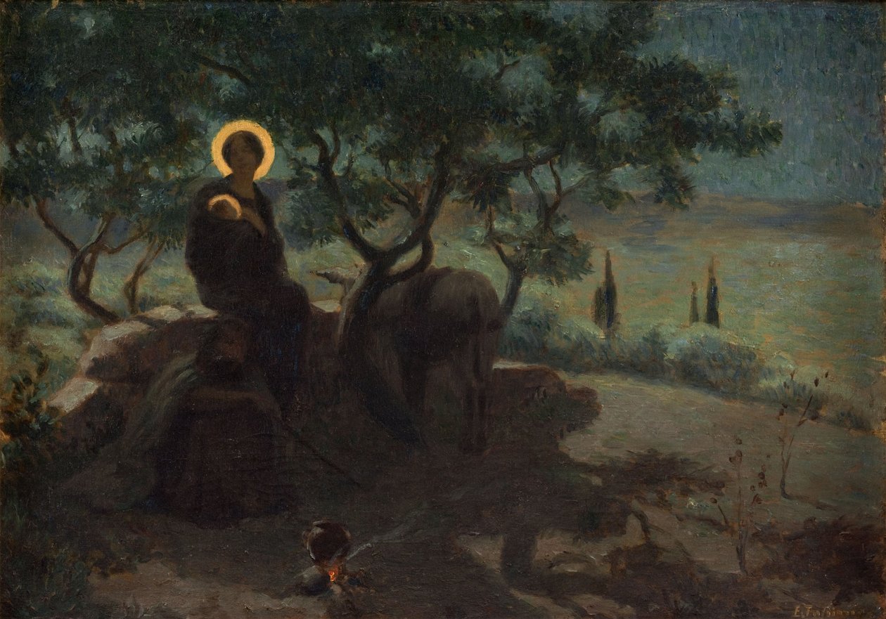 Flight to Egypt by Edmond (1861 1943) Tapissier