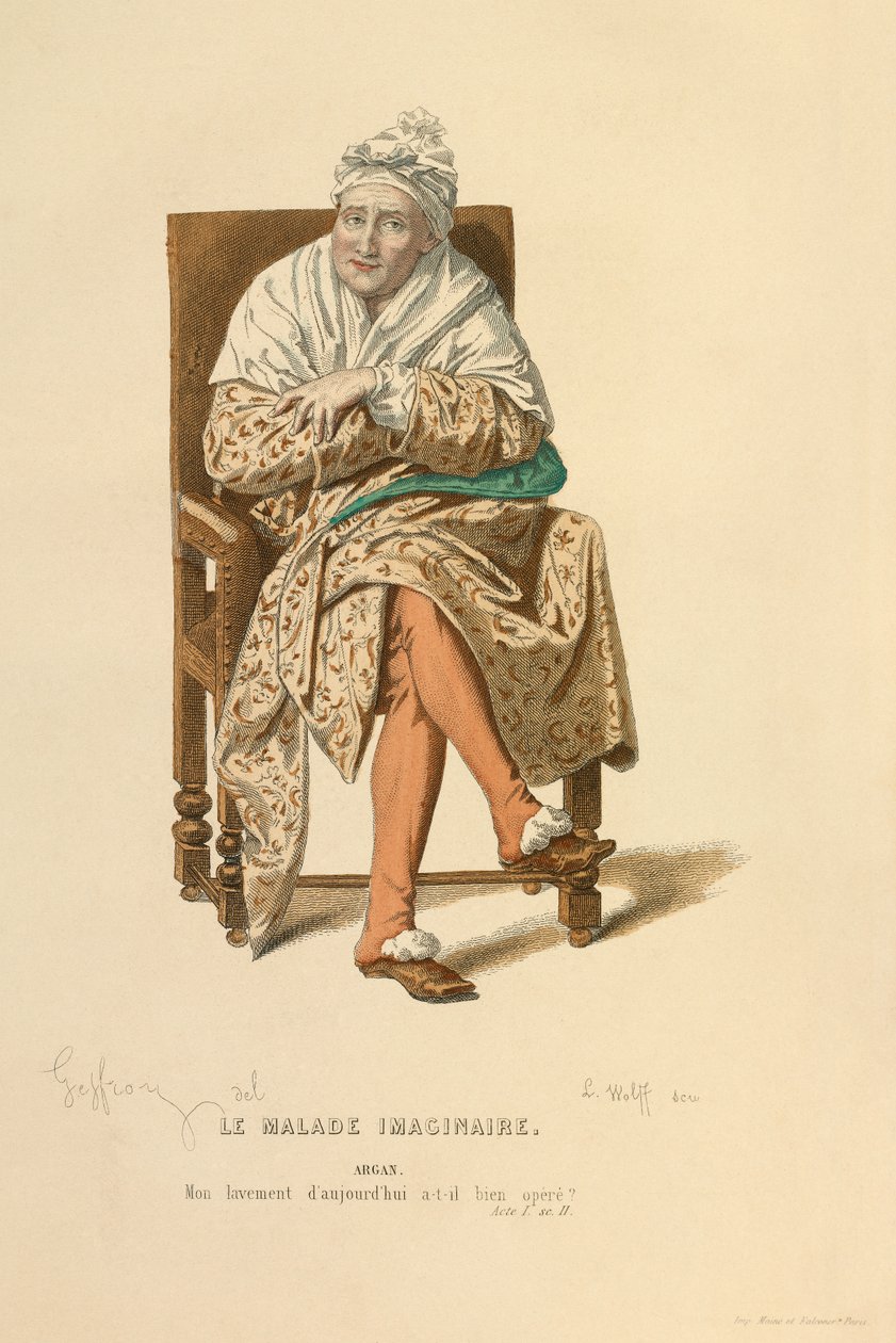 Costume for the role of Argan by Edmond Aime Florentin Geffroy