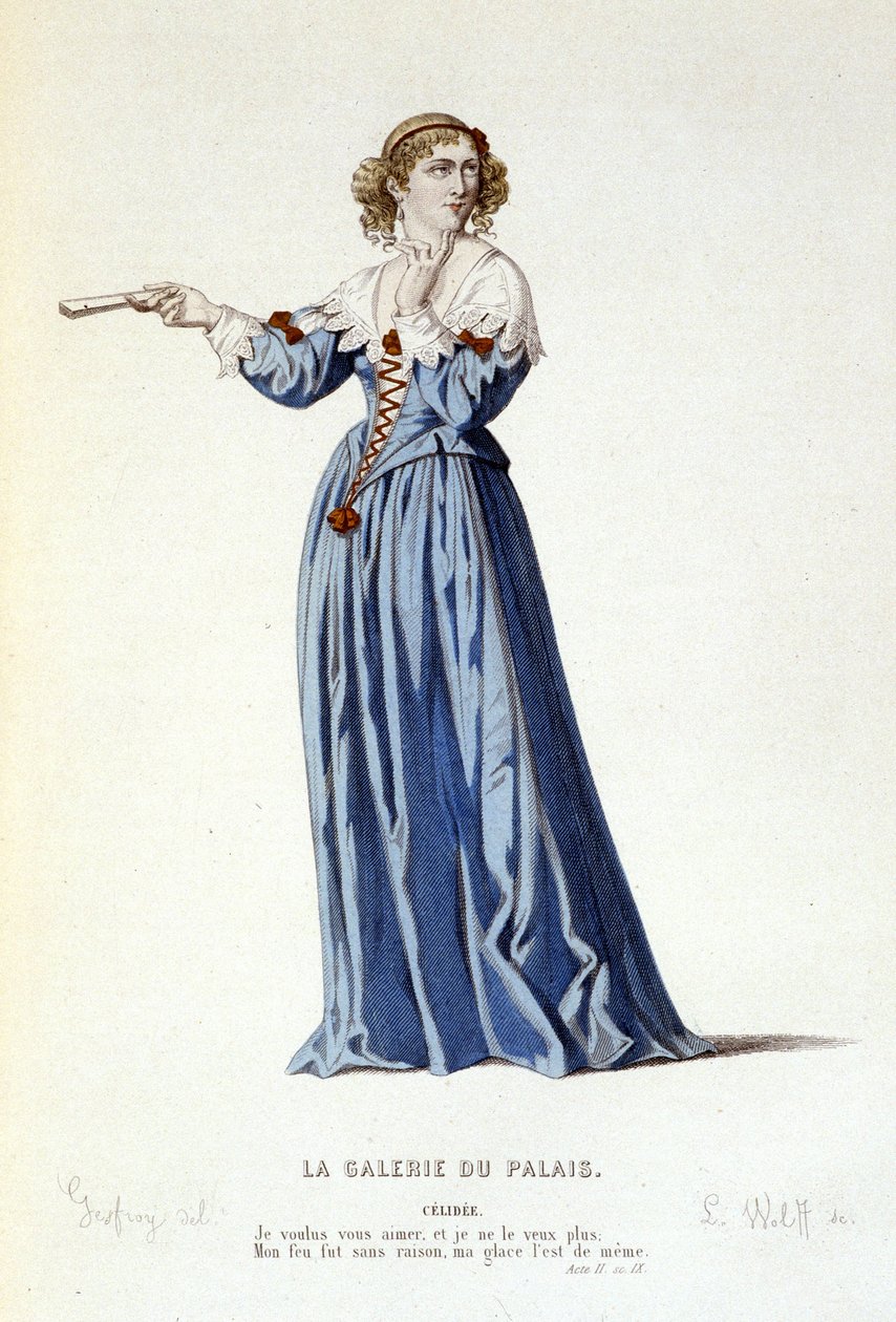 The character of Celidee in the comedy La galerie du palais ou l