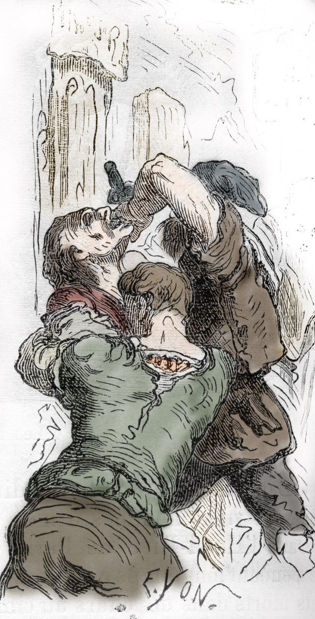 Black Death: Slaughter of Jews, 1348, Illustration from 