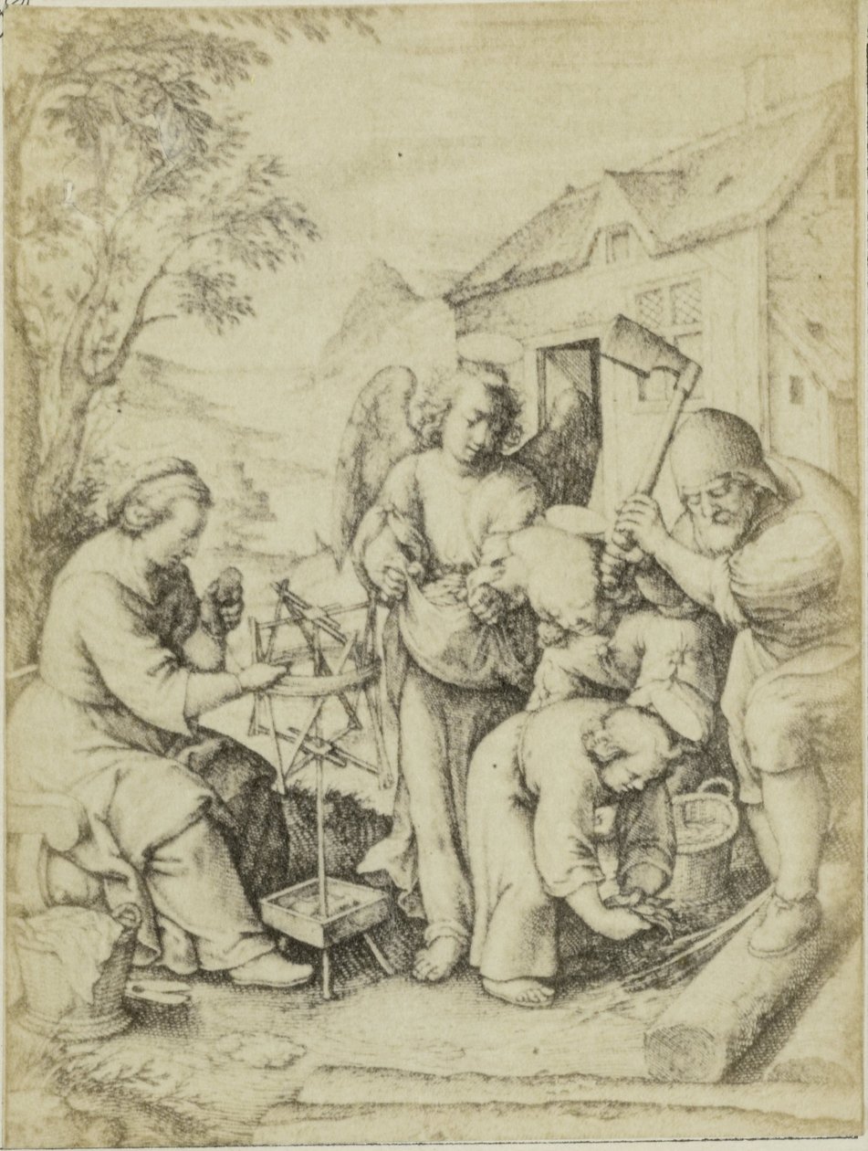 Photoreproduction of the Engraving The Shavings by Hieronymus Wierix by Edmond Fierlants