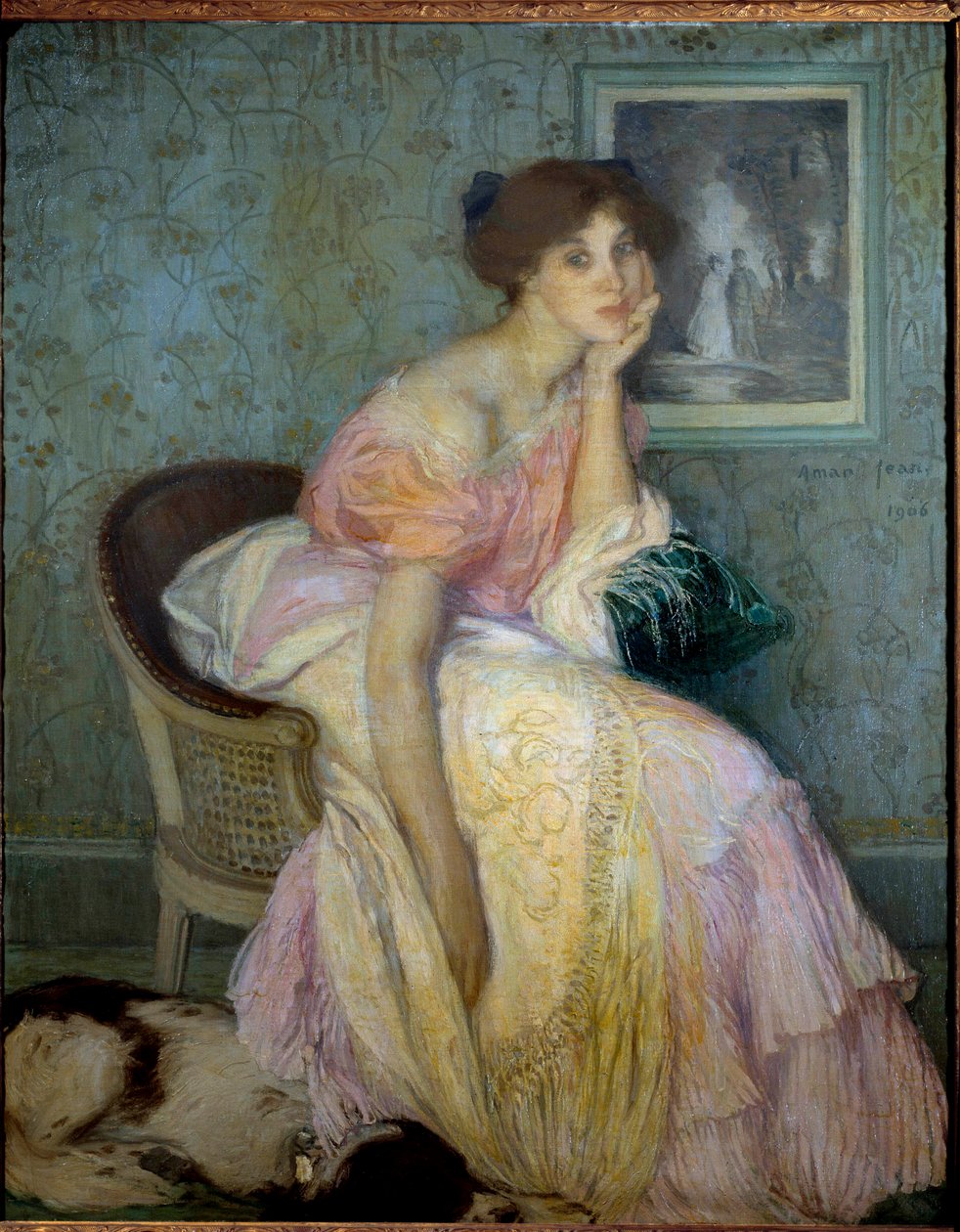 Portrait of Miss Ella Carmichael, Governess of Children by Edmond François Aman Jean