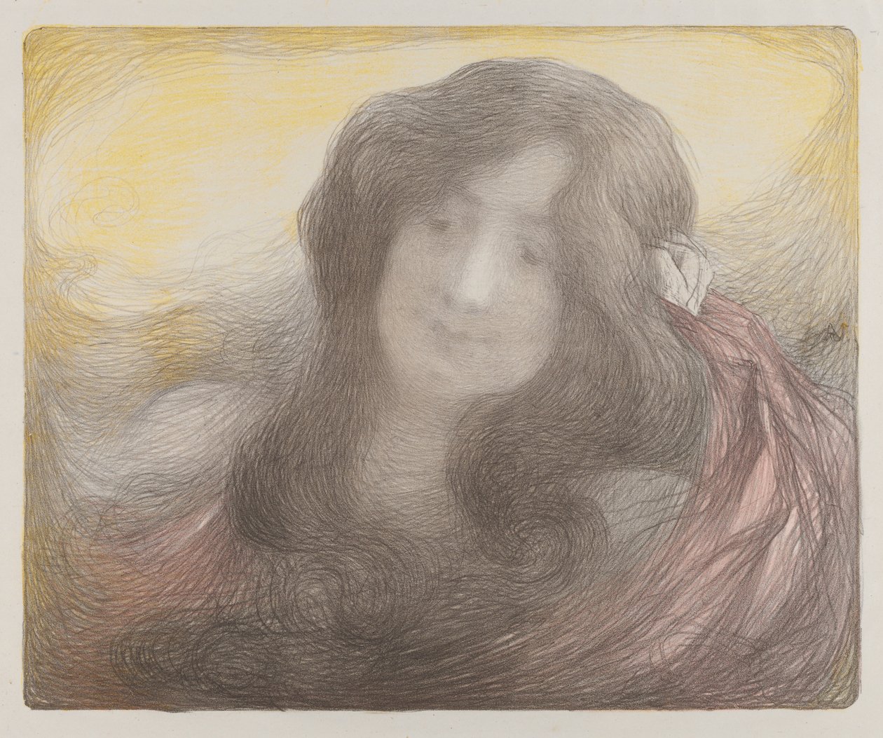 Girl with Long Hair by Edmond François Aman Jean