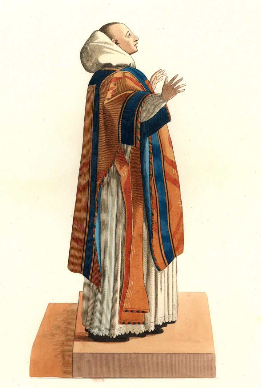 Ecclesiastic costume of the Order of Benedictine by Edmond Lechevallier Chevignard