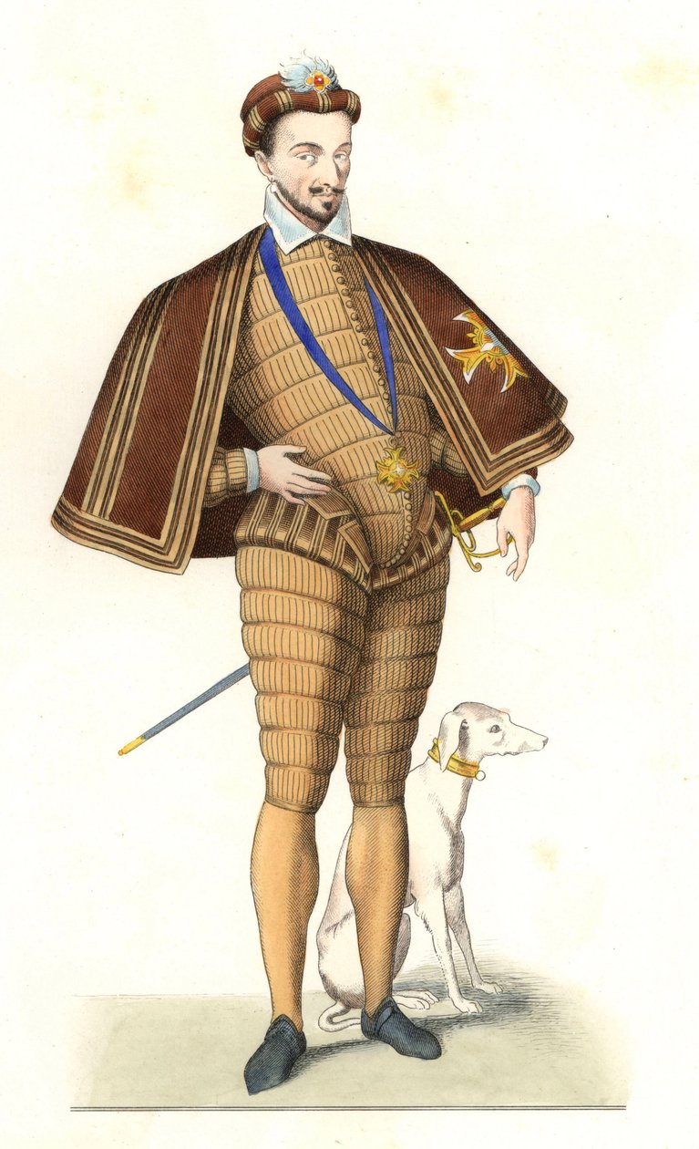 King Henry III of France (1551-1589), Wearing the Necklace of the Order of the Holy Spirit by Edmond Lechevallier Chevignard