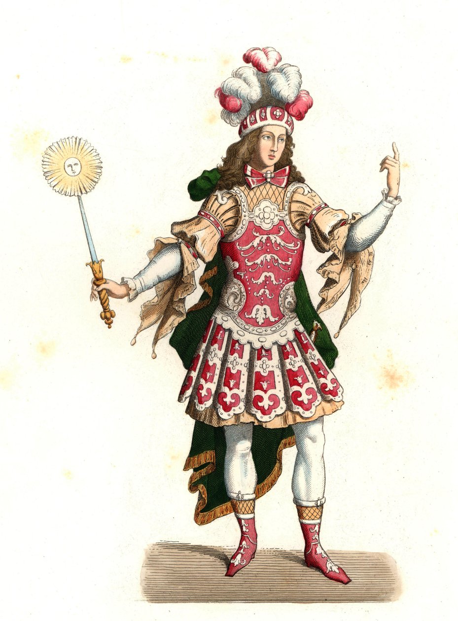 Louis XIV of France, the sun king, in dance costume by Edmond Lechevallier Chevignard