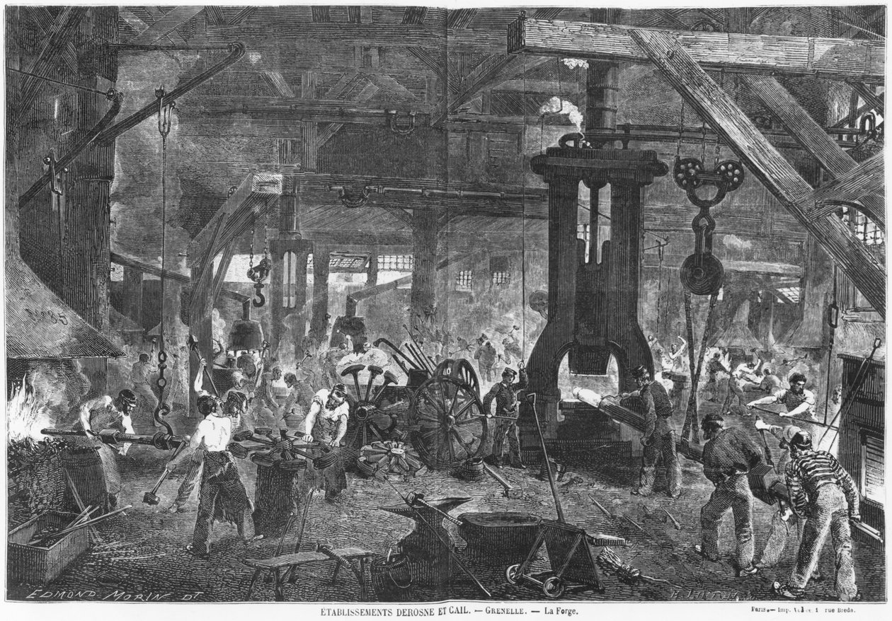 Forge of the Derosne and Cail Company, Grenelle, Illustration from 