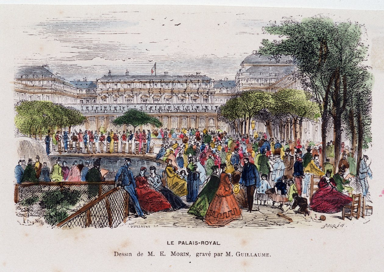 The Royal Palace - drawing by Morin, circa 1830 by Edmond Morin