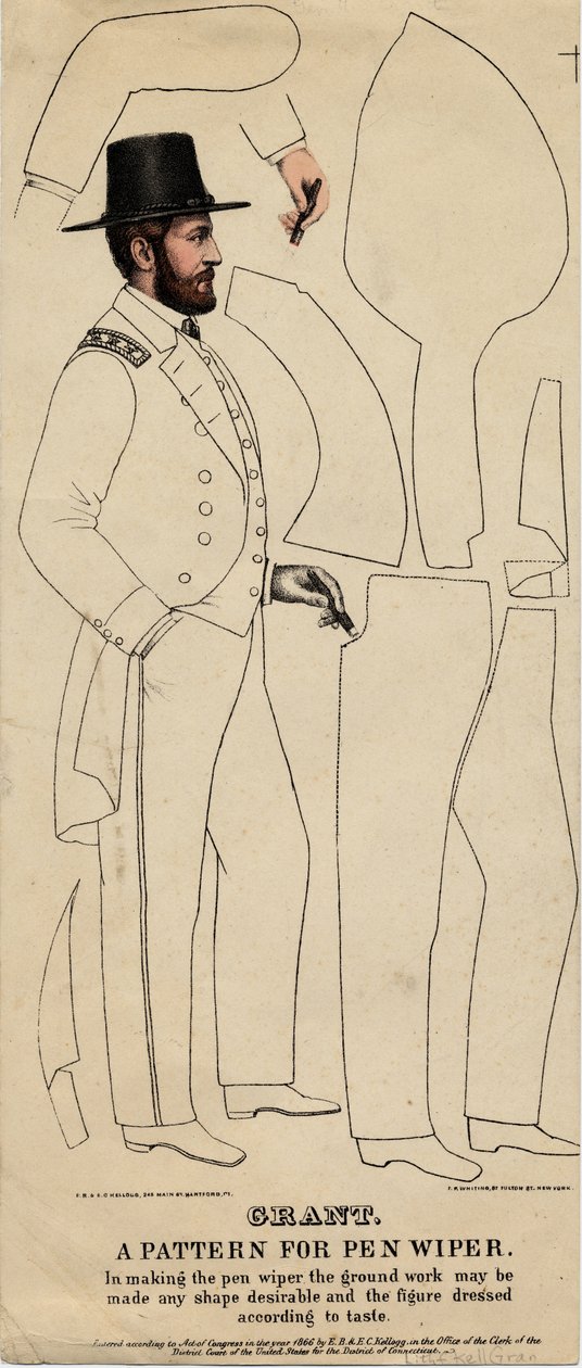 Grant: a pattern for pen wiper, 1866 by Edmund Burke Kellogg