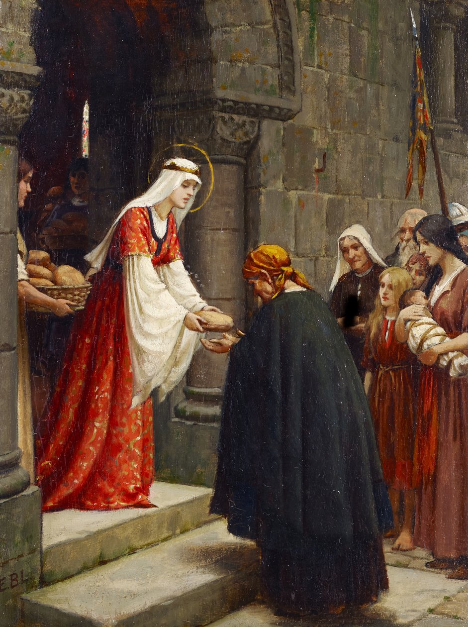 The Charity of Saint Elizabeth of Hungary, circa 1895 by Edmund Blair Leighton