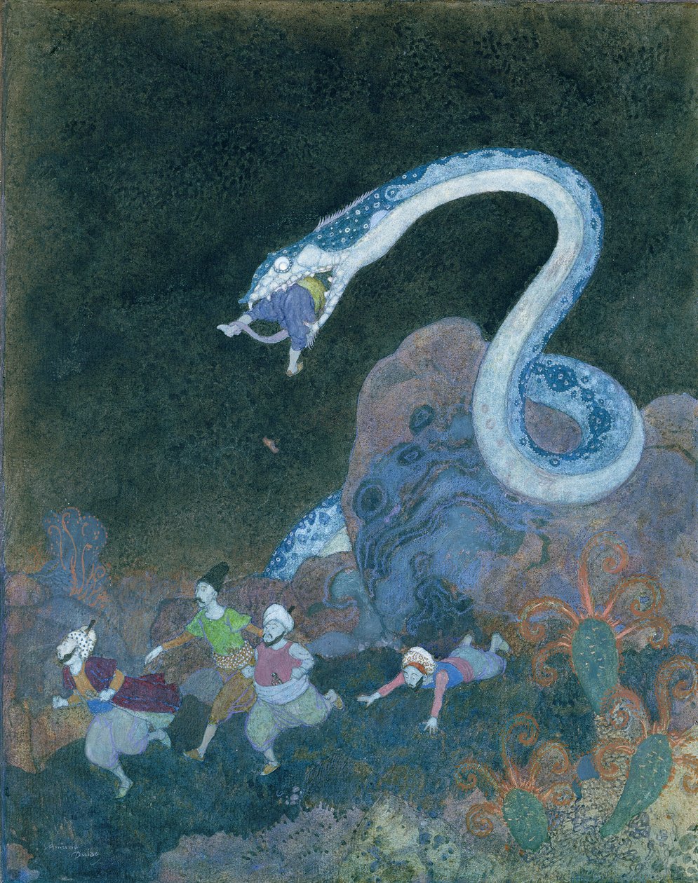 A Serbian Fairy Tale: The Episode of the Snake by Edmund Dulac
