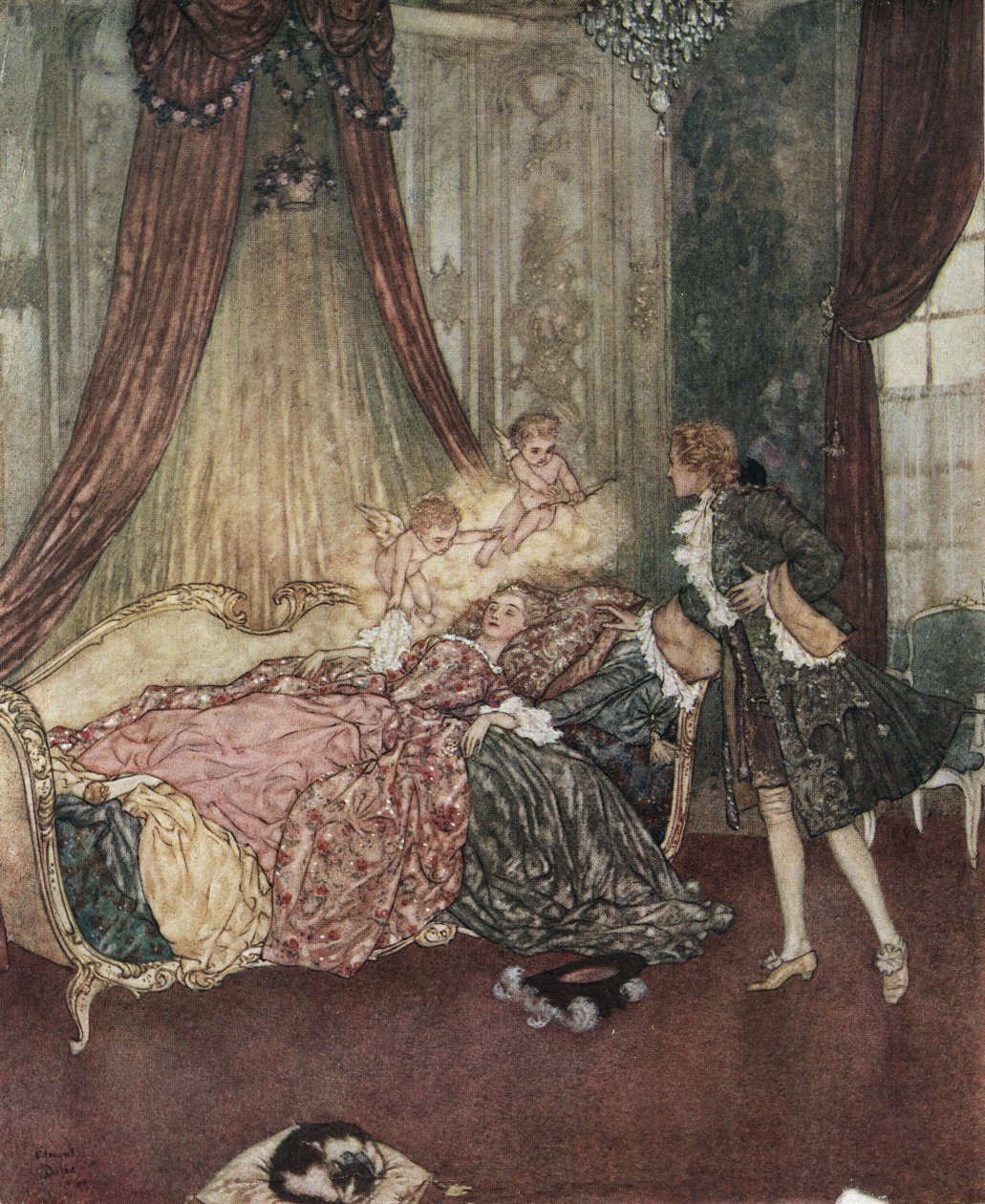 The Sleeping Beauty: Prince Charming Discovers the Sleeping Girl by Edmund Dulac