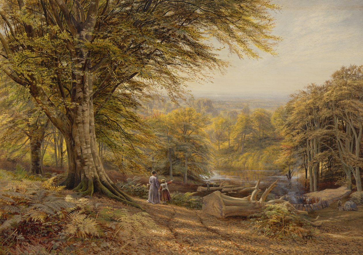 The Charcoal Burners near Weybridge, Surrey, 1870 by Edmund George Warren