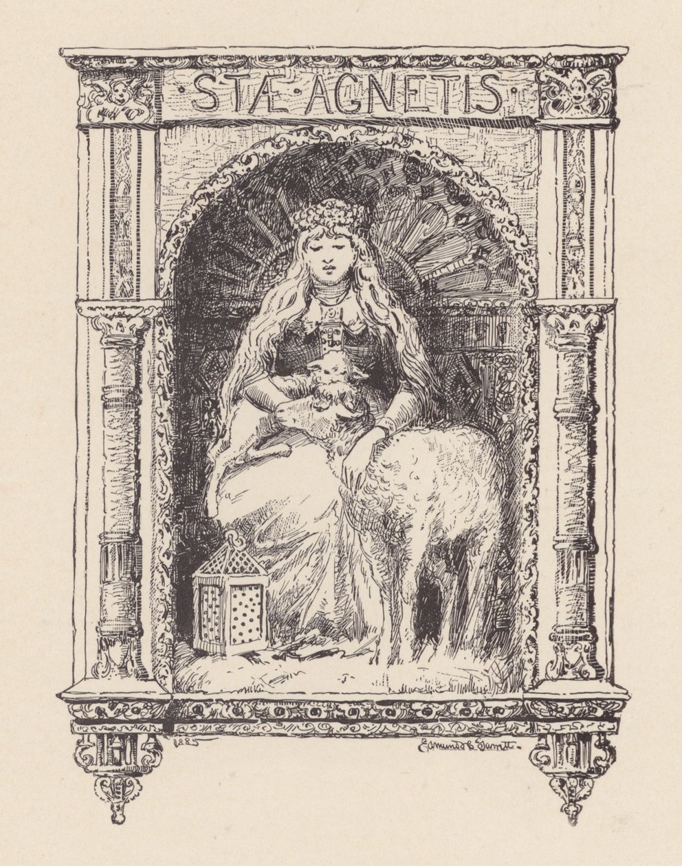 Illustration for The Eve of St Agnes by John Keats by Edmund Henry Garrett