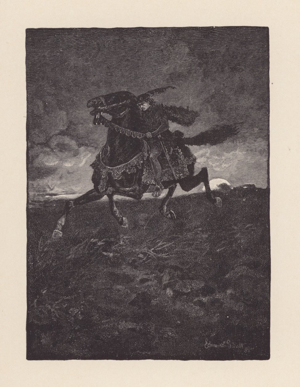 Illustration for The Eve of St Agnes by John Keats by Edmund Henry Garrett
