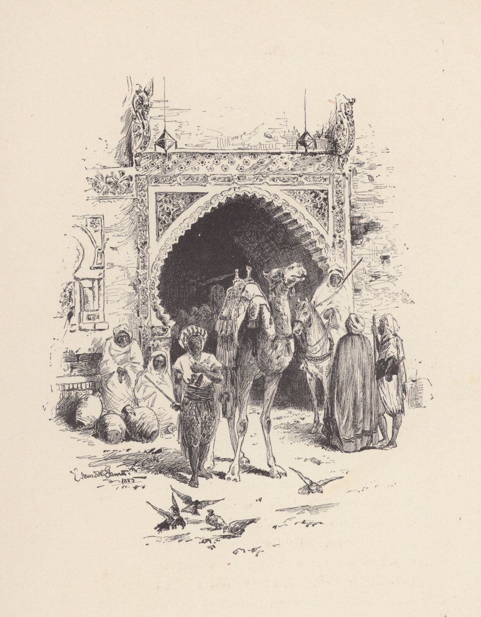 Illustration for The Eve of St Agnes by John Keats by Edmund Henry Garrett
