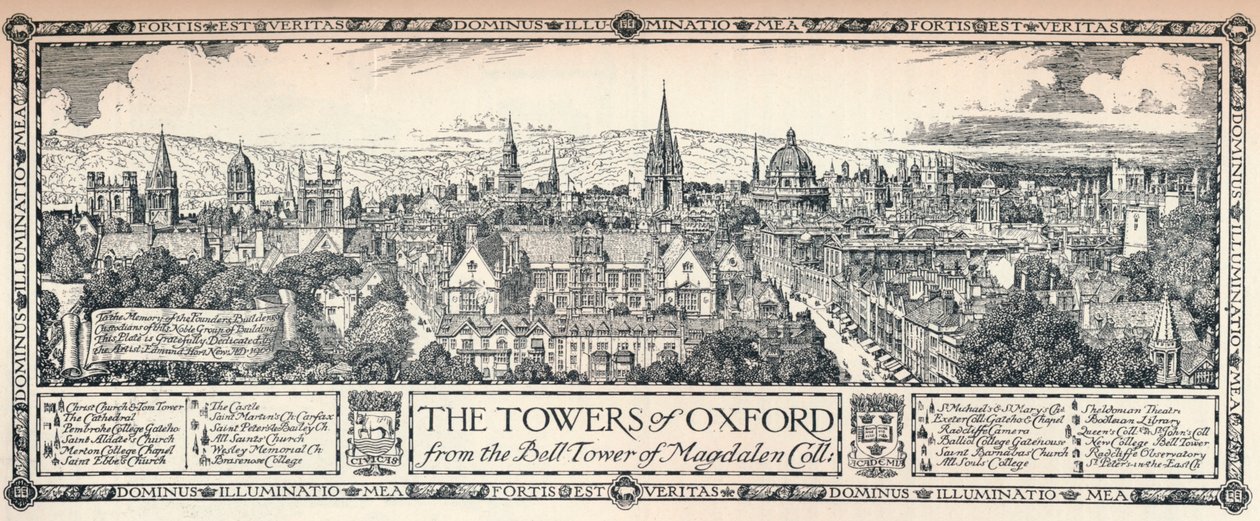 The Towers of Oxford by Edmund Hort New