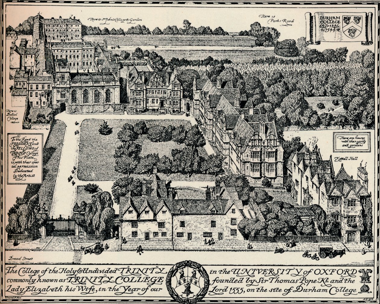 Trinity College, Oxford, 1905 by Edmund Hort New