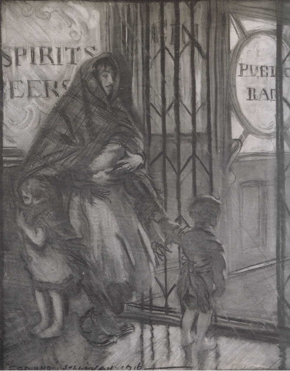 The tavern door, Bibbys Annual by Edmund Joseph (after) Sullivan