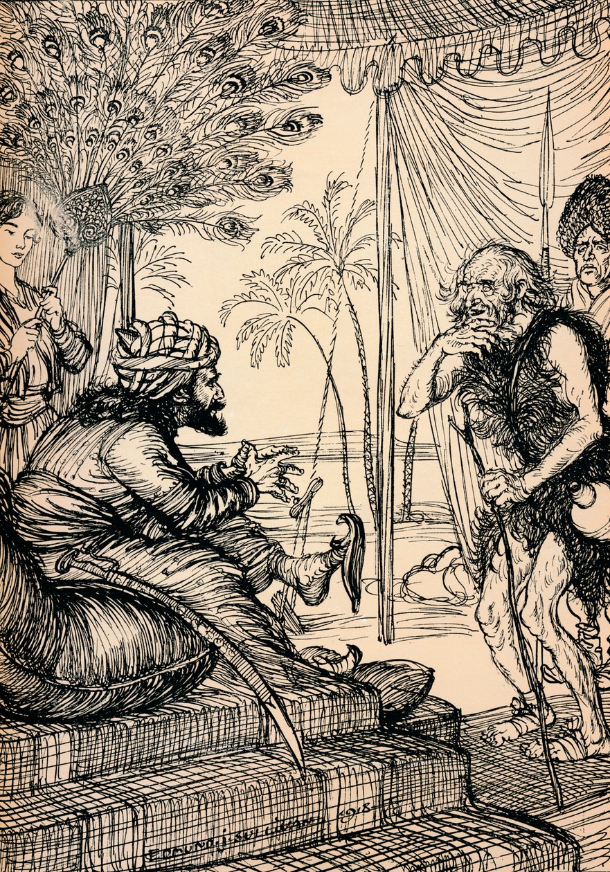 The Hermit Visits The Caliph, 1918 by Edmund Joseph Sullivan