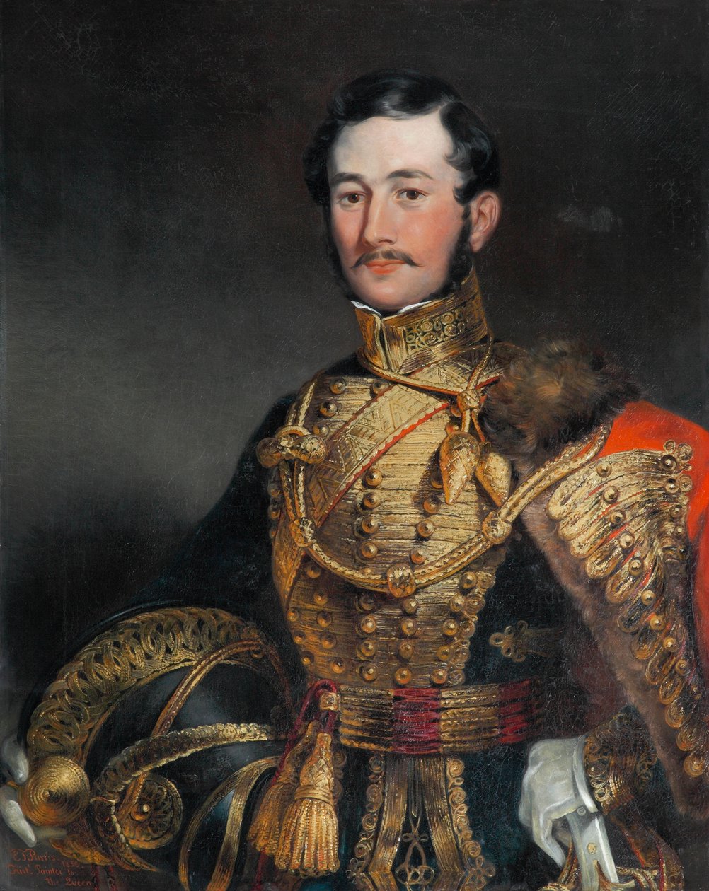 Captain F Farquharson of Eastbury, Dorset, 7th Hussars by Edmund Thomas Parris