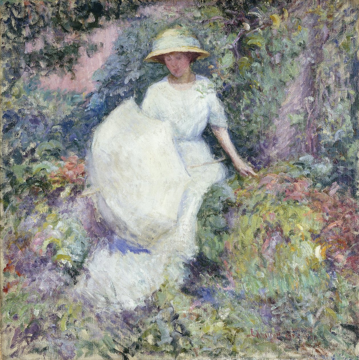 Girl with Parasol by Edmund William Greacen