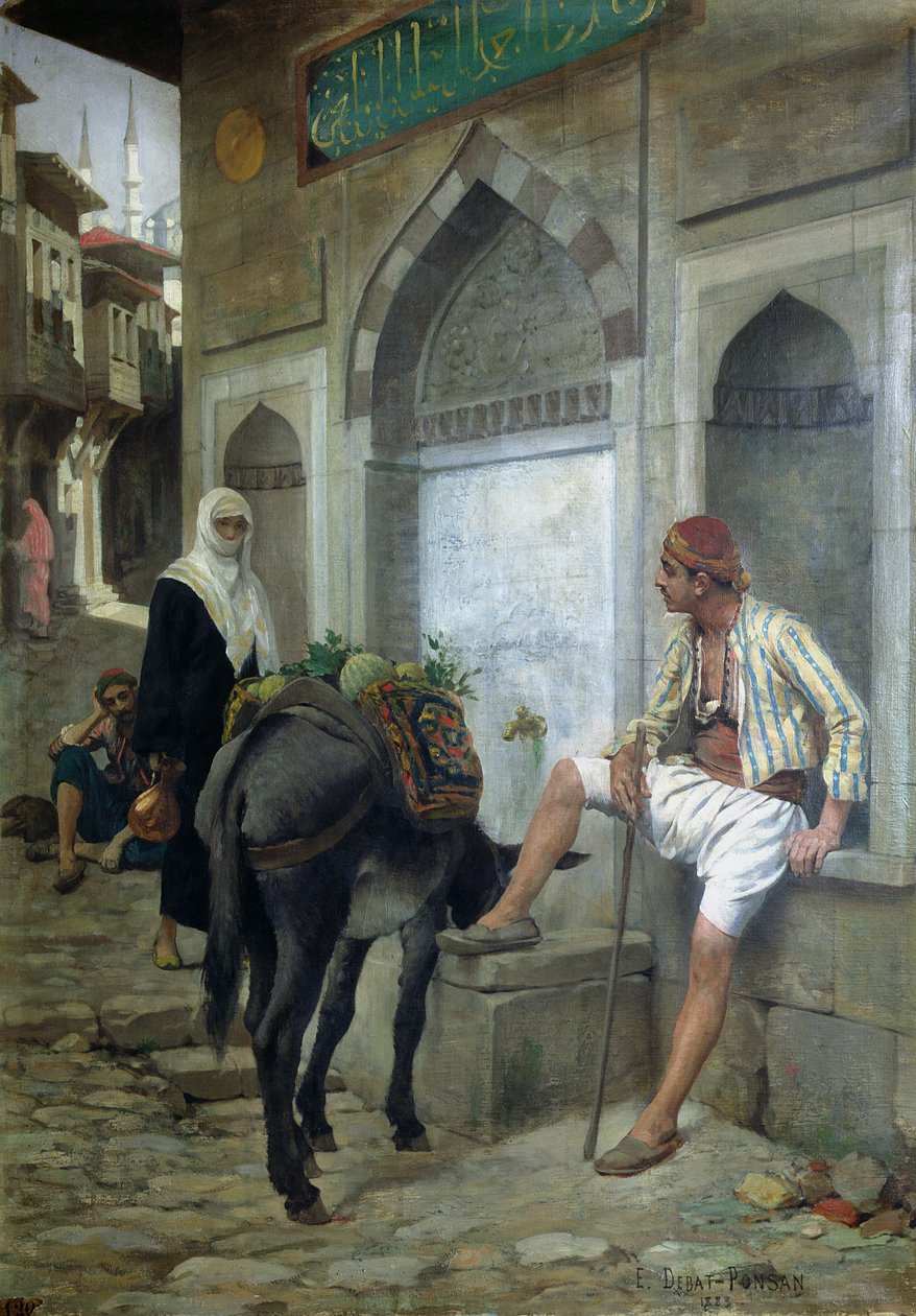 A Street in Istanbul, 1883 by Edouard Debat Ponsan