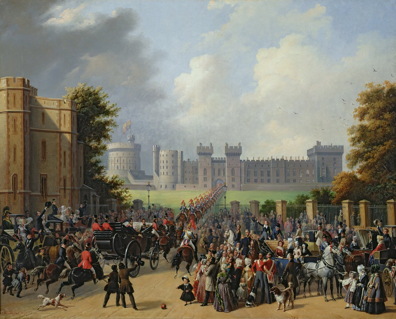 The Arrival of Louis-Philippe at Windsor Castle, 8th October 1844, 1845