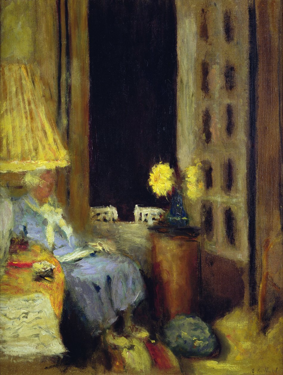 Woman Reading, Evening by Edouard Vuillard