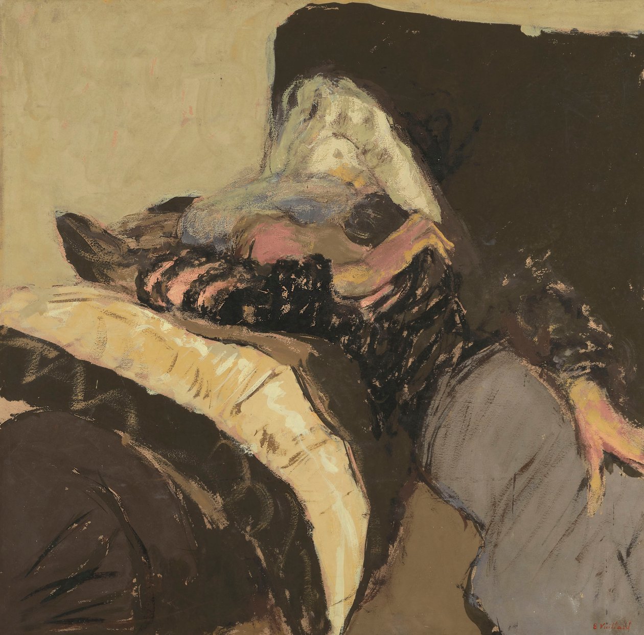 Lucy Hessel Sleeping on a Sofa by Edouard Vuillard