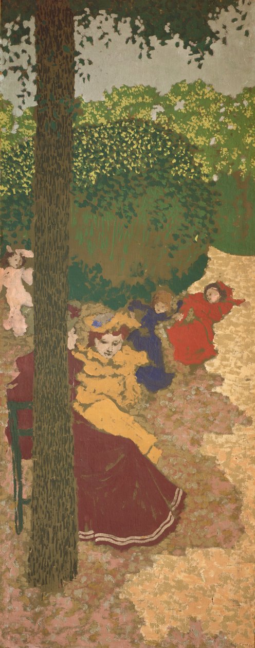 The Public Gardens: Young Girls Playing by Edouard Vuillard