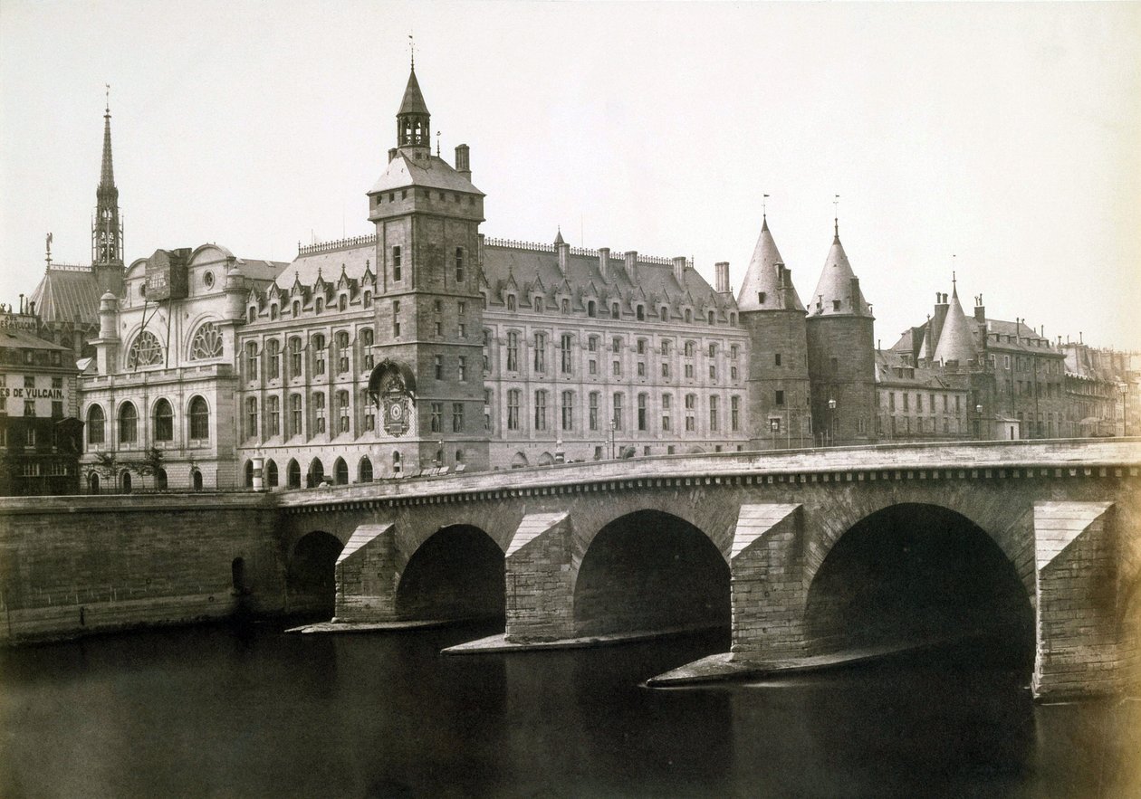 The Conciergerie and the Pont au Change by Edouard Denis Baldus