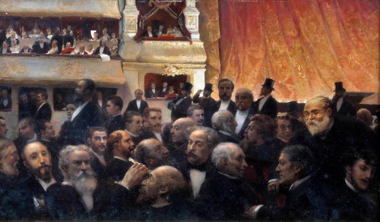Intermission, a Premiere at the French Comedie by Edouard Joseph Dantan