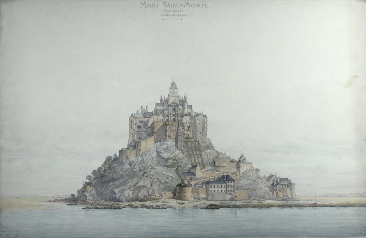 Mont Saint-Michel (West Side), 1873 by Edouard-Jules Corroyer