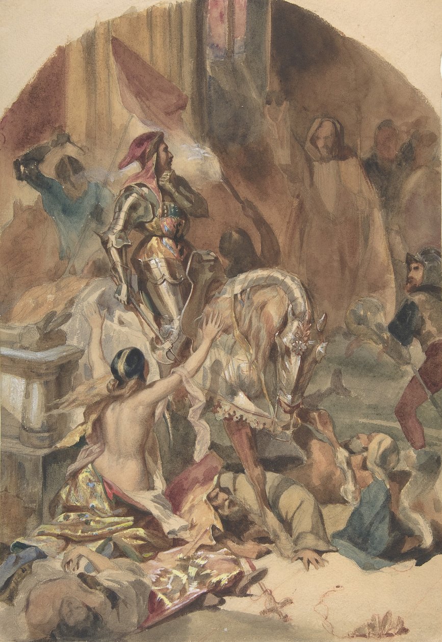 Massacre of Nesle 1472 by Édouard Alexandre Odier