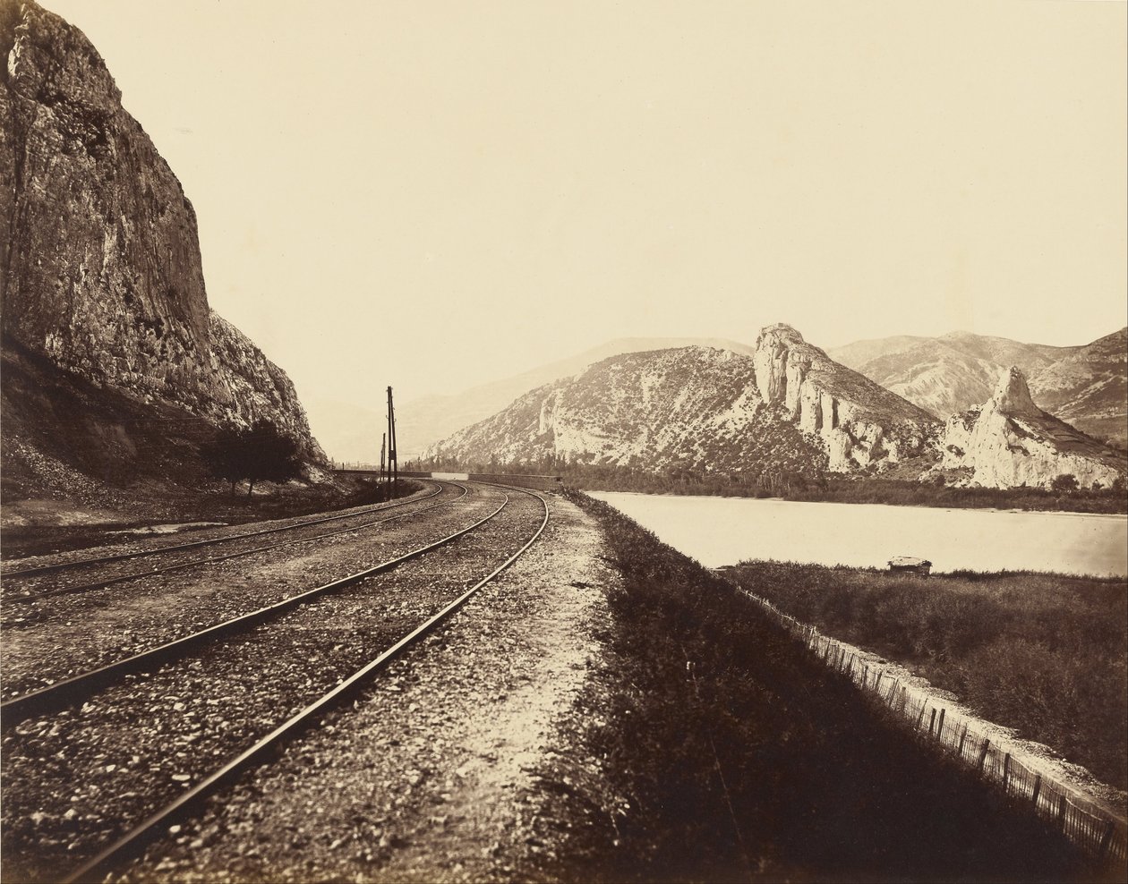 Entrance to the Donzere Pass by Édouard Baldus