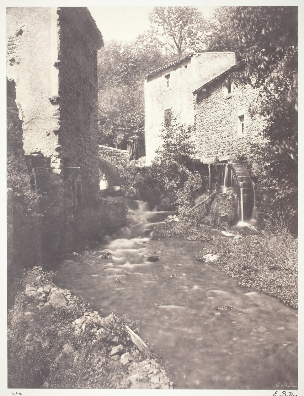 Moulins a eau en Auvergne, 1852, printed 1978 by Édouard Baldus