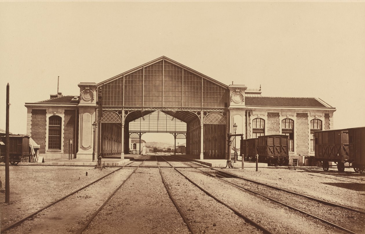 Toulon, Gare Toulon, Train Station, 1861 or later by Édouard Baldus