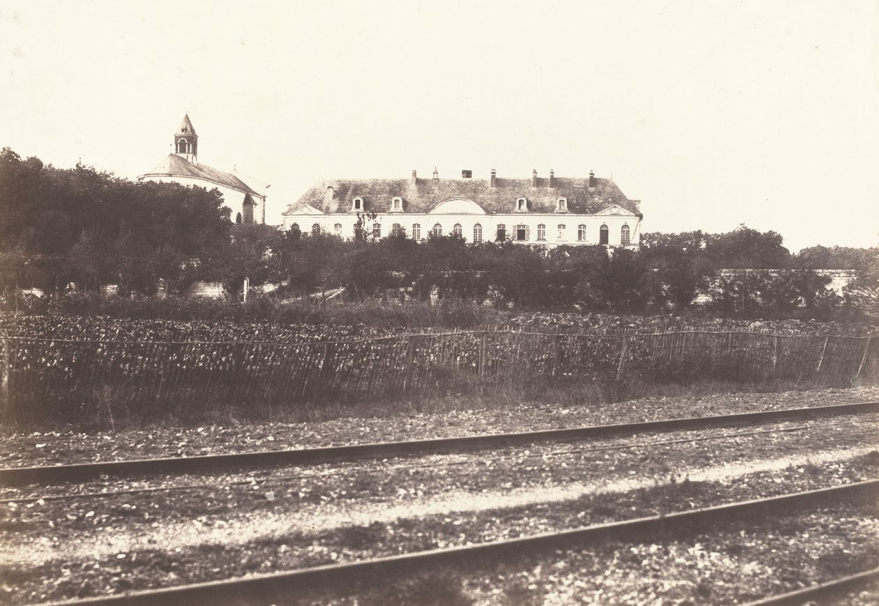 Abbey of Gard near Abbeville by Edouard Denis Baldus