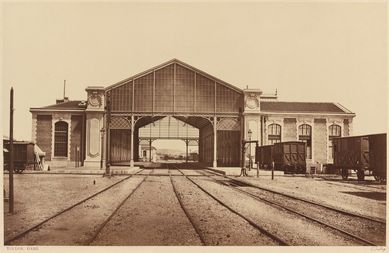 Toulon, Train Station by Edouard Denis Baldus