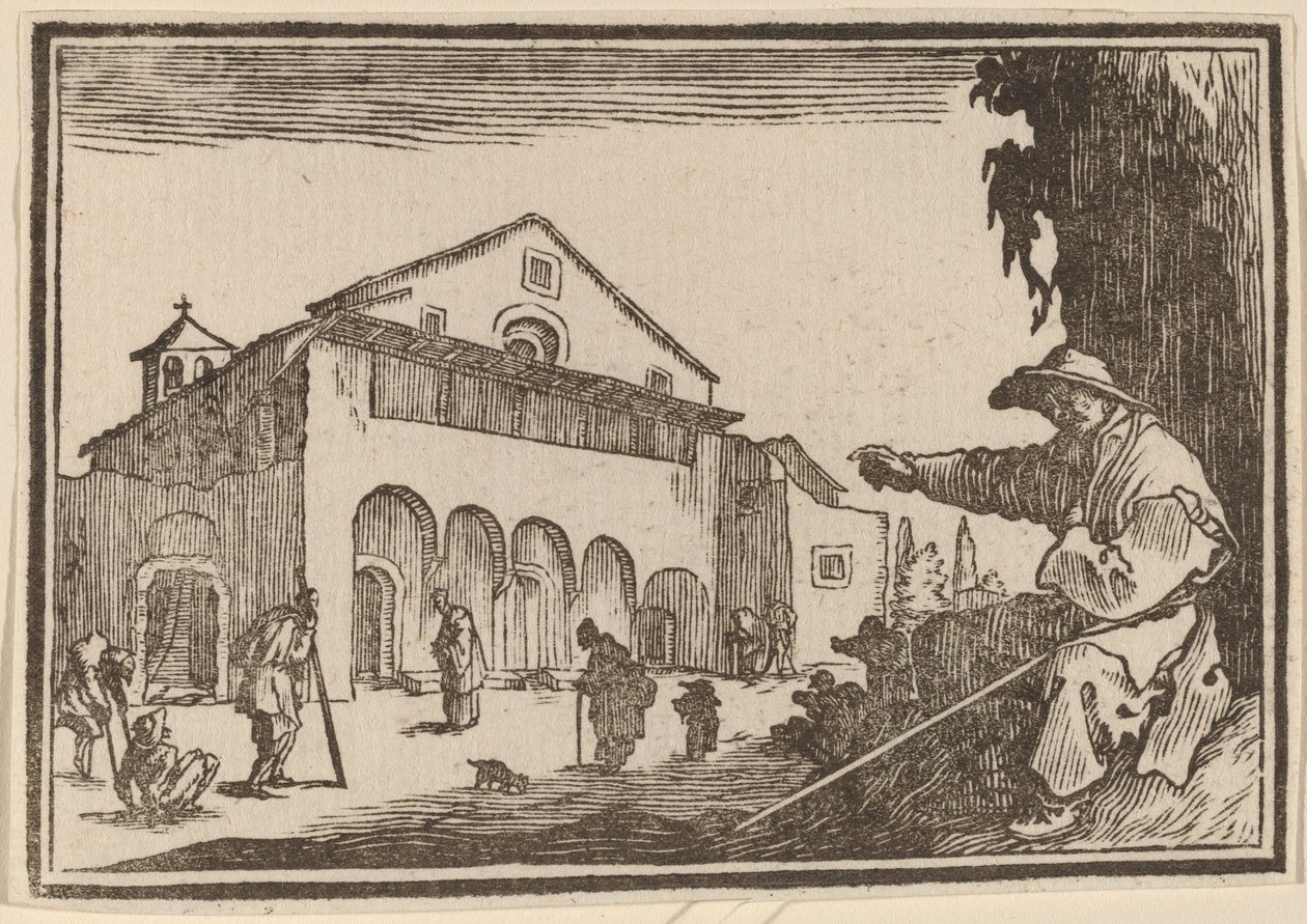 Almshouse by Edouard Eckman after Jacques Callot