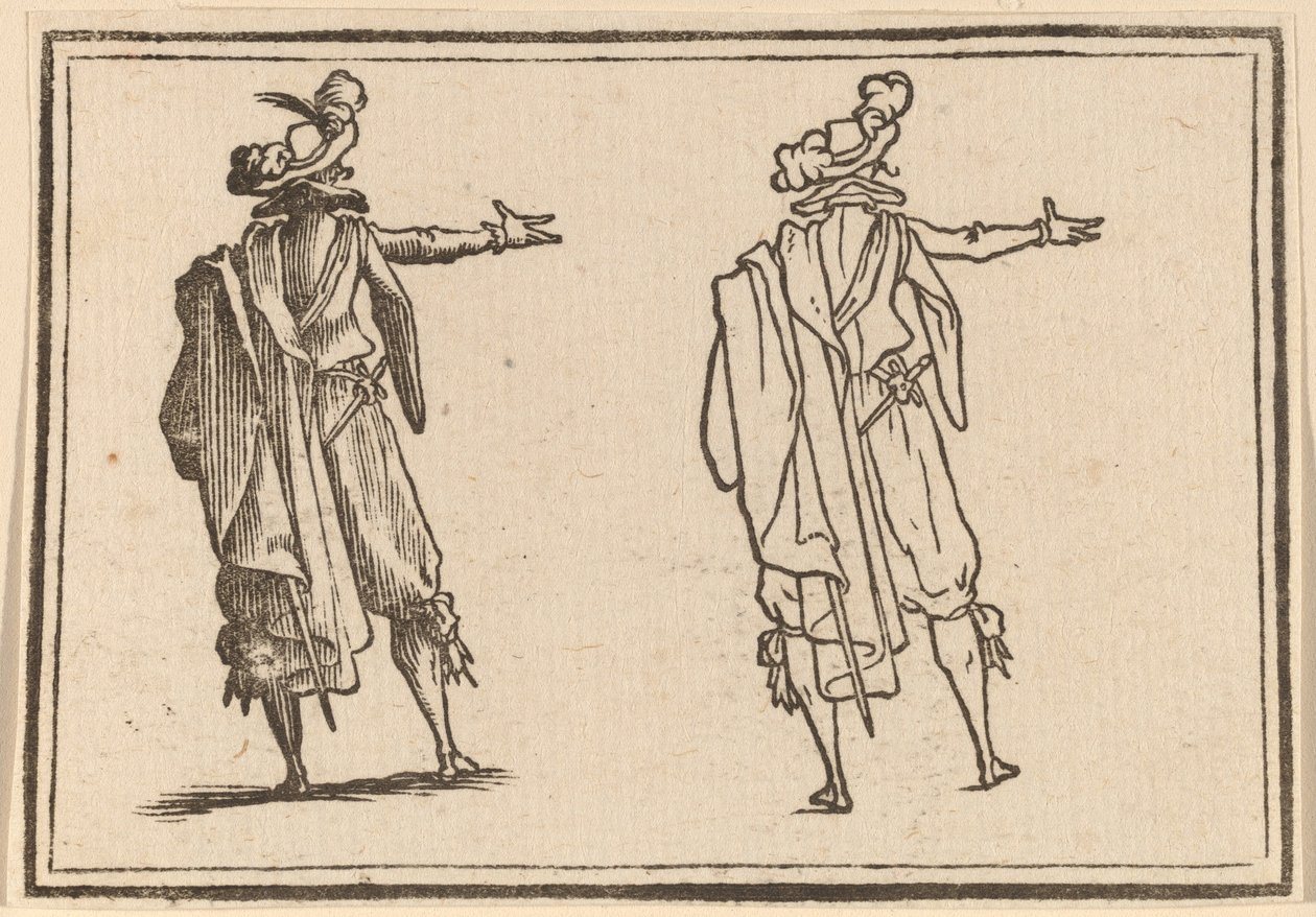 Man Seen from Behind with His Right Arm Extended by Edouard Eckman after Jacques Callot