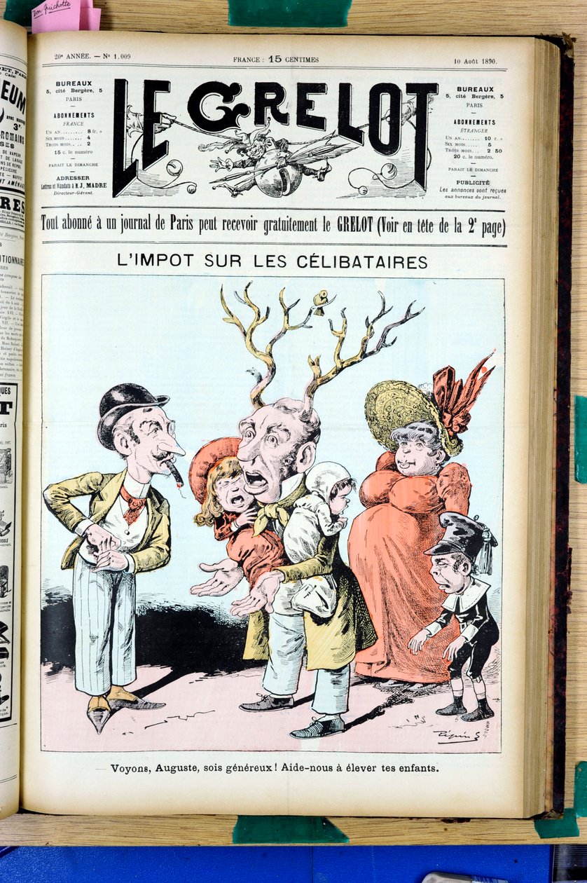 Cover of Le Grelot, number 1009, Satirical in Colours by Edouard Guillaumin Pepin