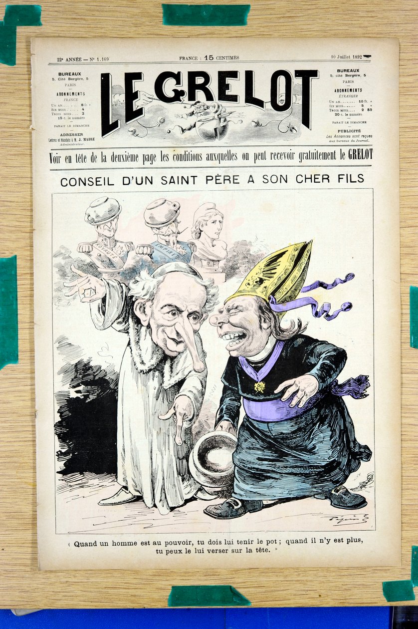 Cover of Le Grelot, number 1109, Satirical in Colors by Edouard Guillaumin Pepin
