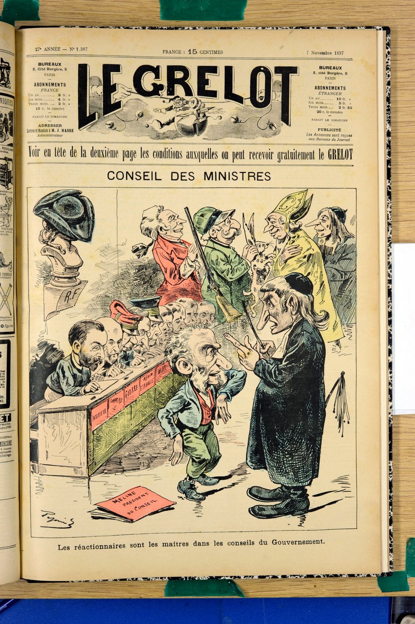 Cover of "Le Grelot", Number 1387, Satirical in Colors by Edouard Guillaumin Pepin