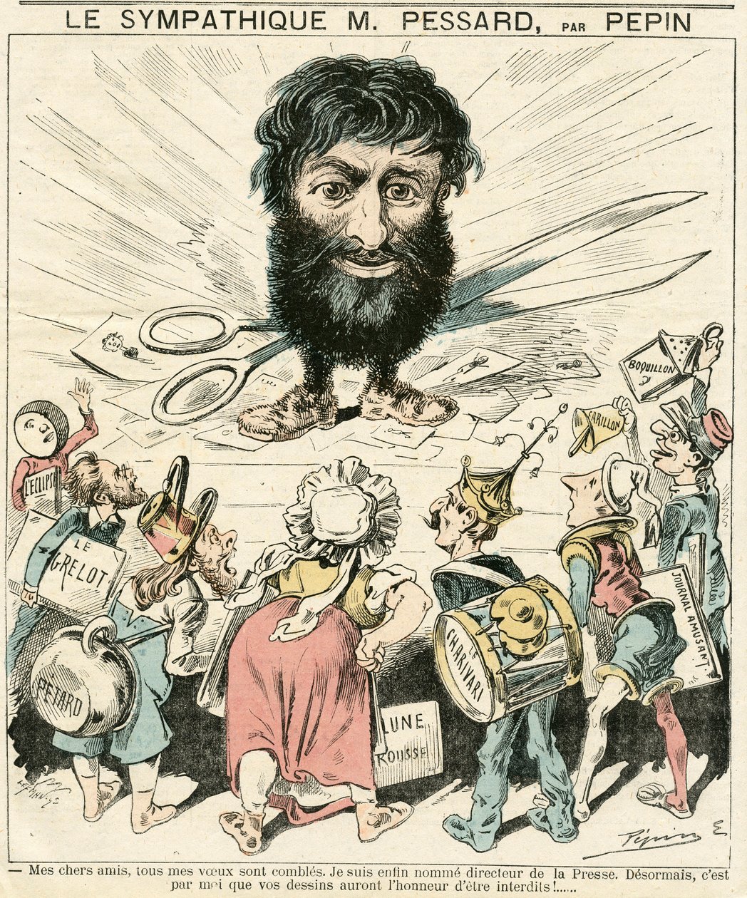 Cover of Le Grelot, number 356, Satirical in Colours by Edouard Guillaumin Pepin