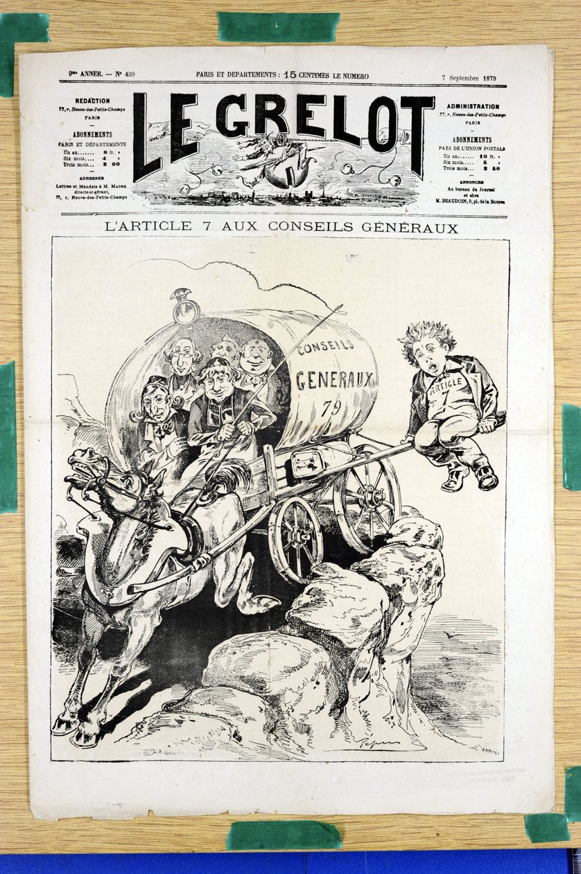 Cover of Le Grelot, number 439, Satirical in Colors by Edouard Guillaumin Pepin