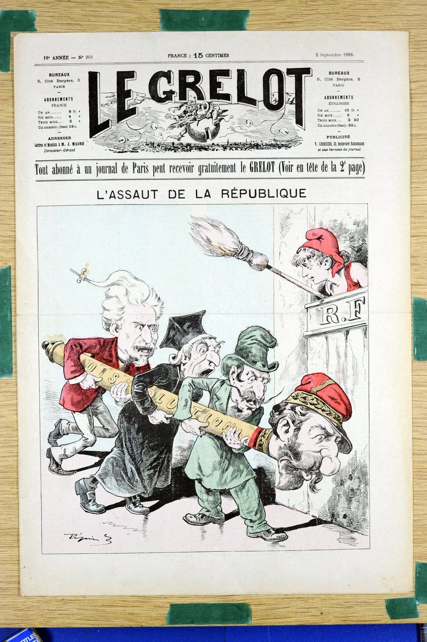 Cover of Le Grelot, number 908, Satirical in Colors by Edouard Guillaumin Pepin